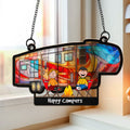 Personalized Happy Camping Suncatcher Ornament for Couples Gift
