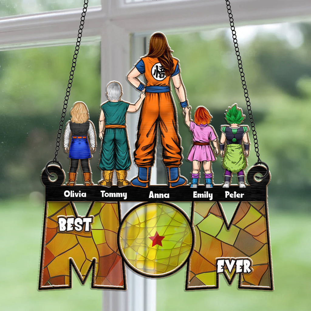 Personalized Dragon Mom Suncatcher Gift for Mother's Day Window Decor