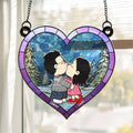 Personalized Heart Shaped Suncatcher Gift for Couples