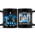 Personalized Black Mug Most Awesome Dad in Alpha Quadrant Gift