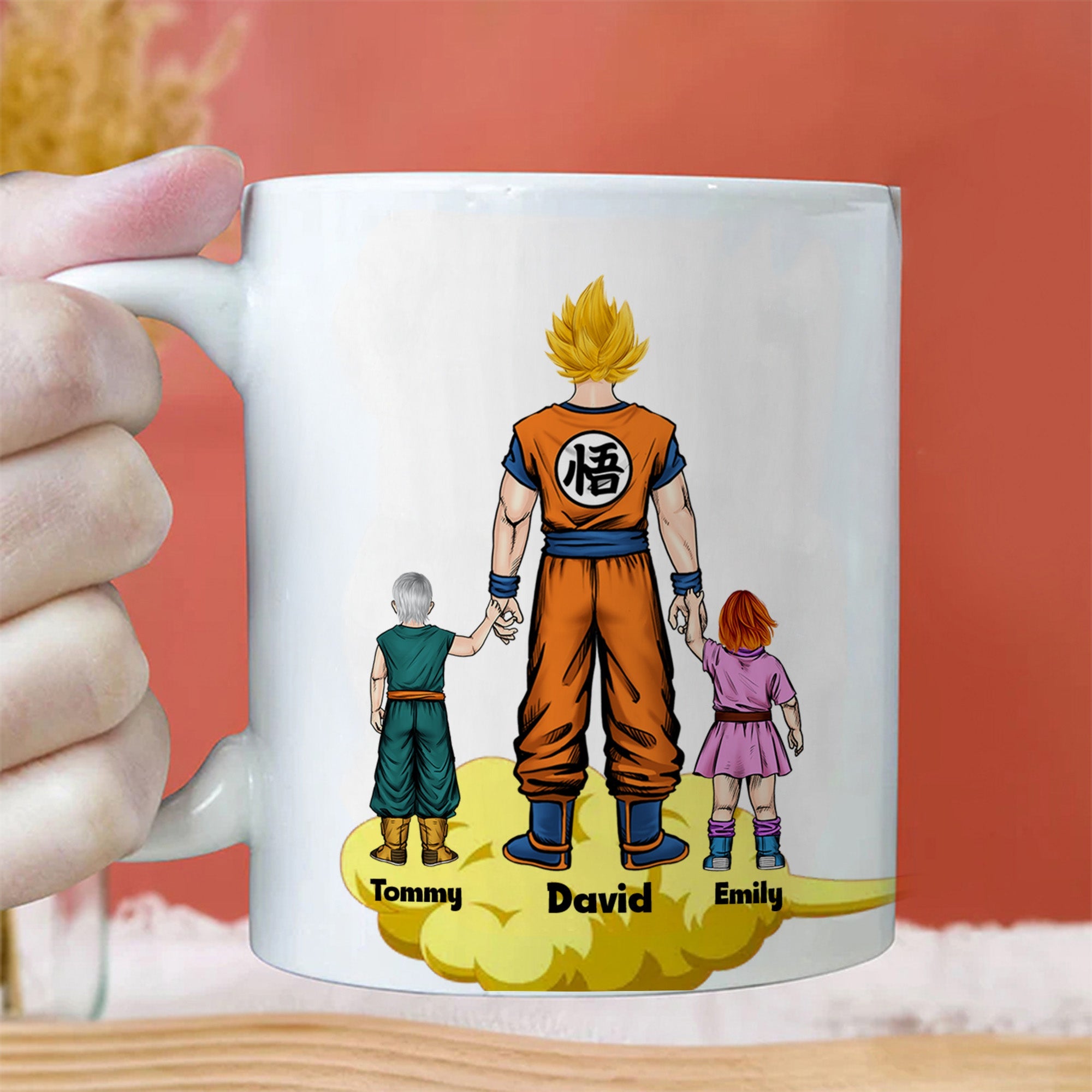 Personalized Ceramic Mug Super Saiyan Gift for Dad Mug GradoCreations