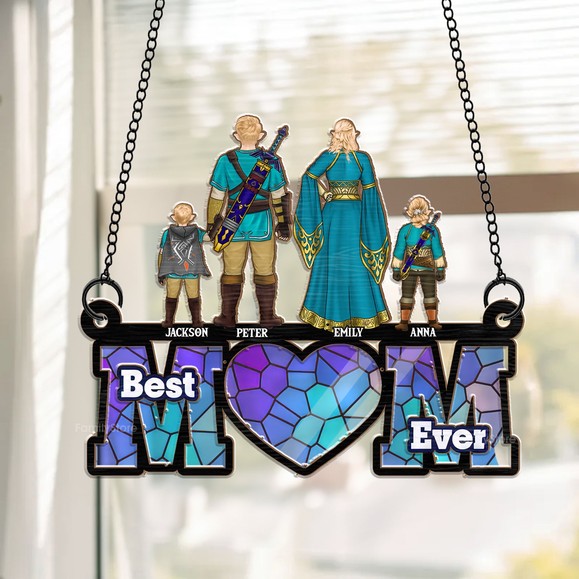 Personalized Zelda Mom Suncatcher Ornament Gift for Mom