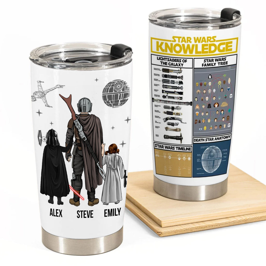 Personalized Star Wars Family Tree Tumbler Gift for Dad