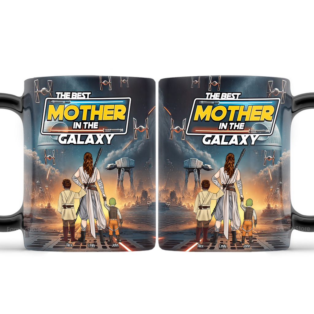 Personalized Black Mug The Best Mother In The Galaxy Gift for Mom