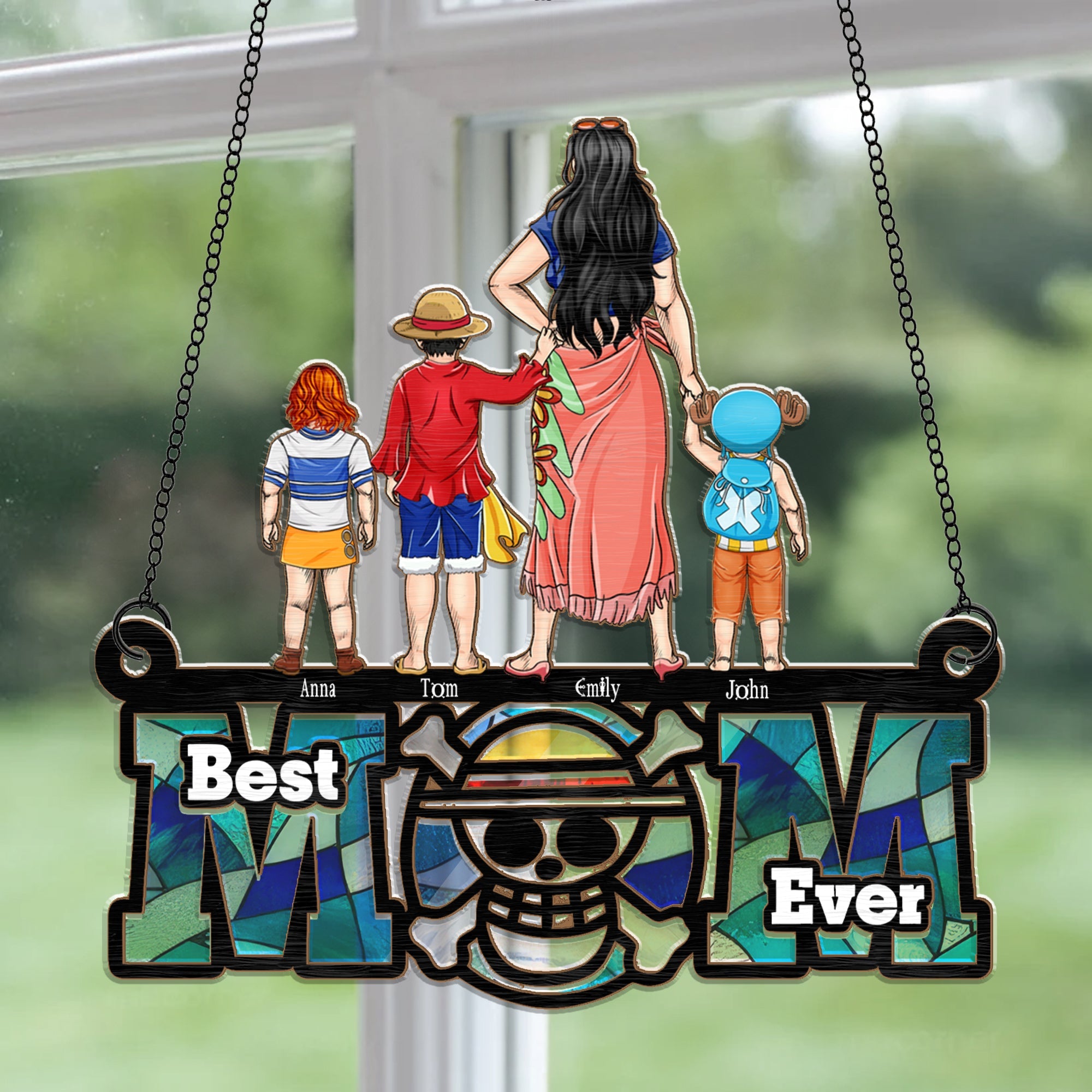 Personalized Pirate Mom Suncatcher Ornament Unique Gift