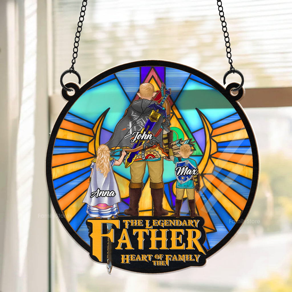 Personalized Window Hanging Suncatcher Ornament Gift for Dad
