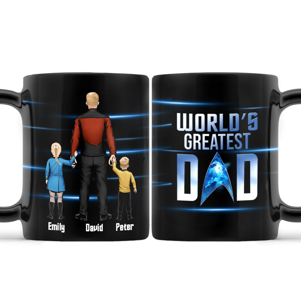 Personalized Black Mug World's Greatest Dad Gift for Him