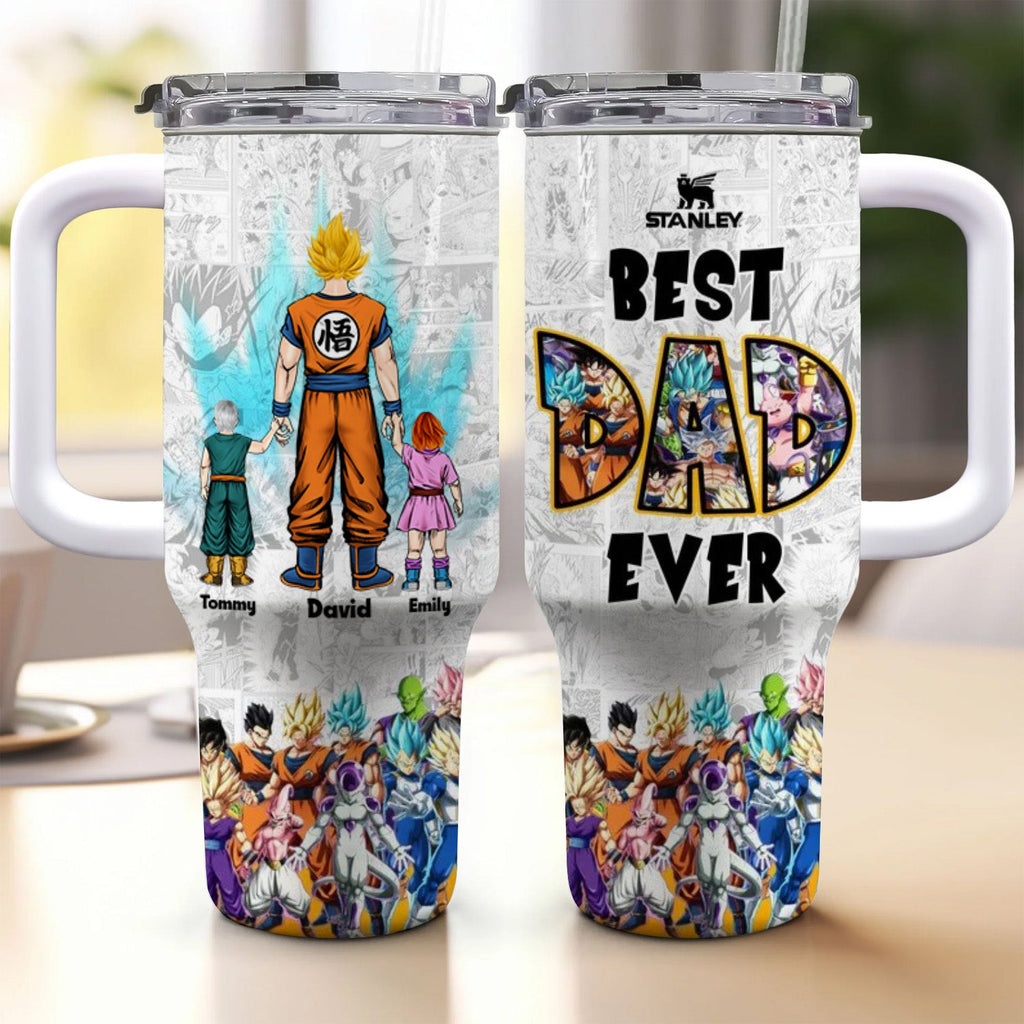 Personalized 40oz Tumbler Cup Best Dad Ever Gift for Father's Day Tumbler GradoCreations