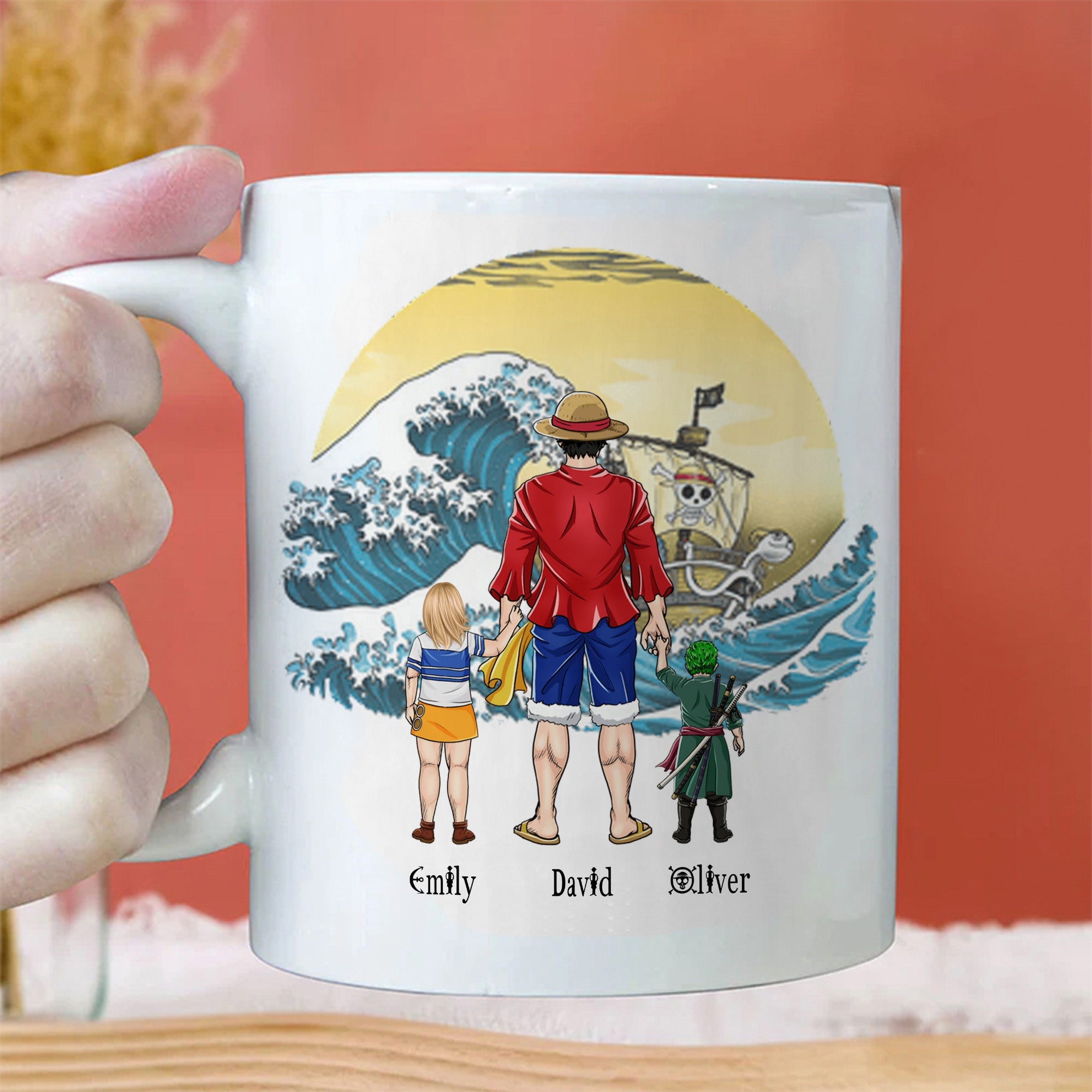 Personalized Ceramic Mug for Dad Always My Captain Gift Mug GradoCreations