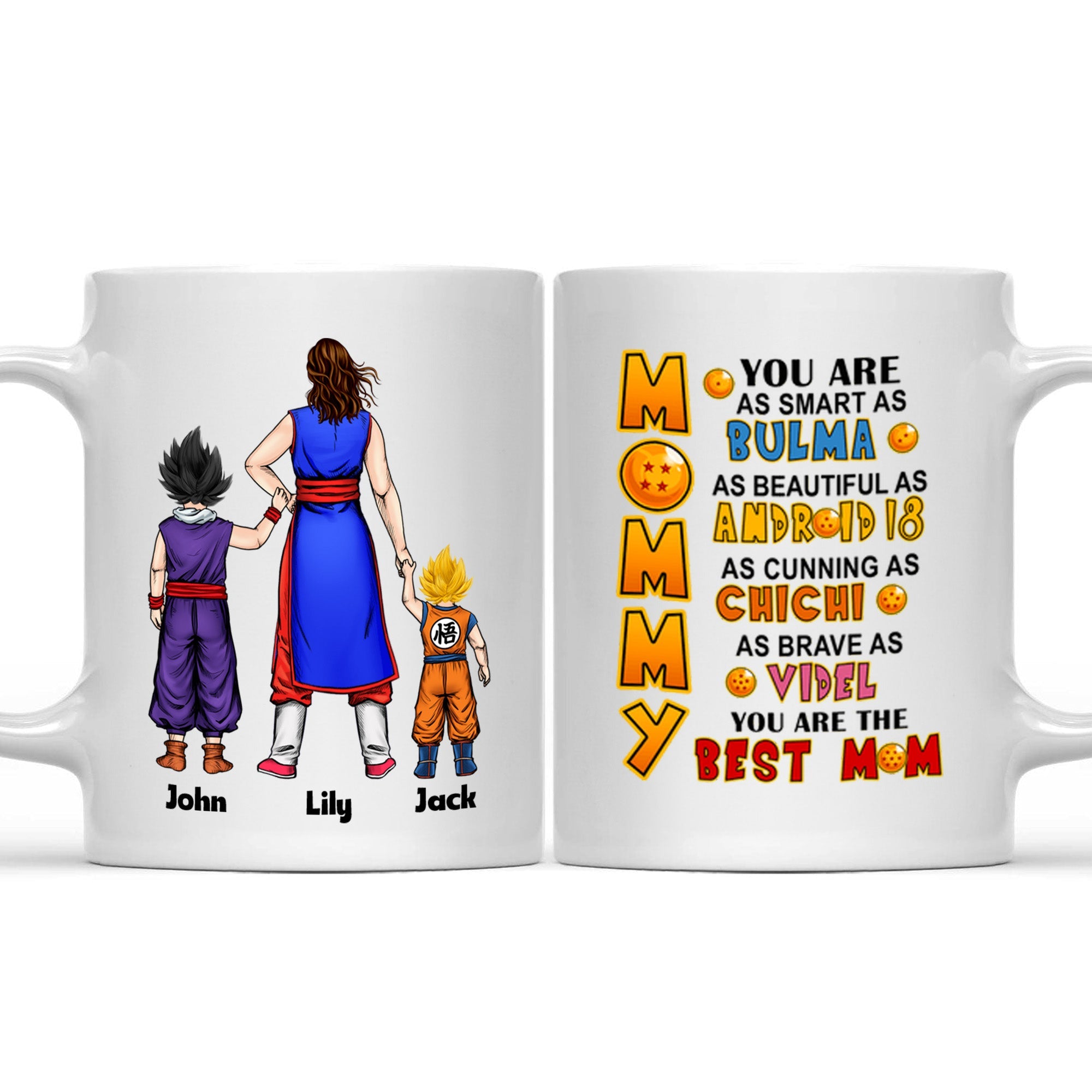 Personalized Ceramic Mug Gift for Mom with Dragon Ball Design