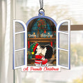 Personalized Window Hanging Suncatcher Ornament Gift for Couple Christmas
