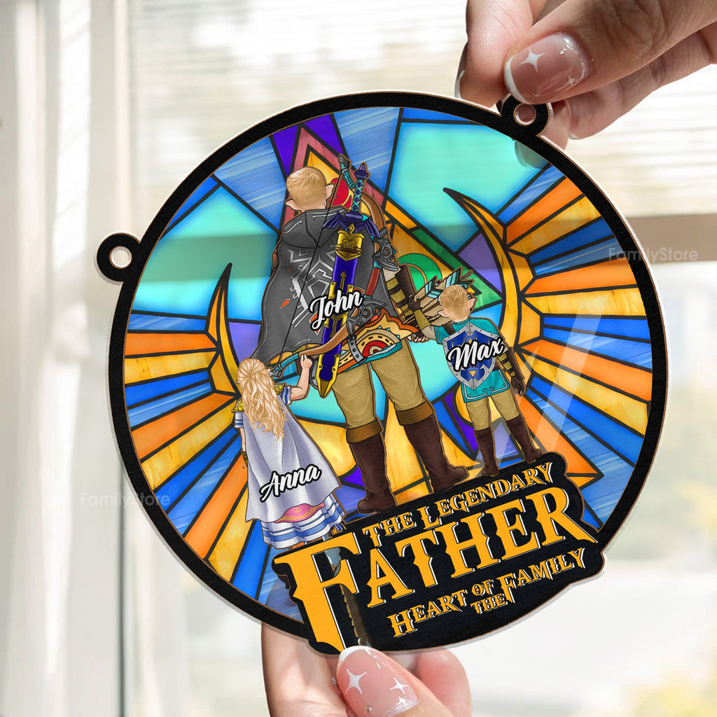 Personalized Window Hanging Suncatcher Ornament Gift for Dad