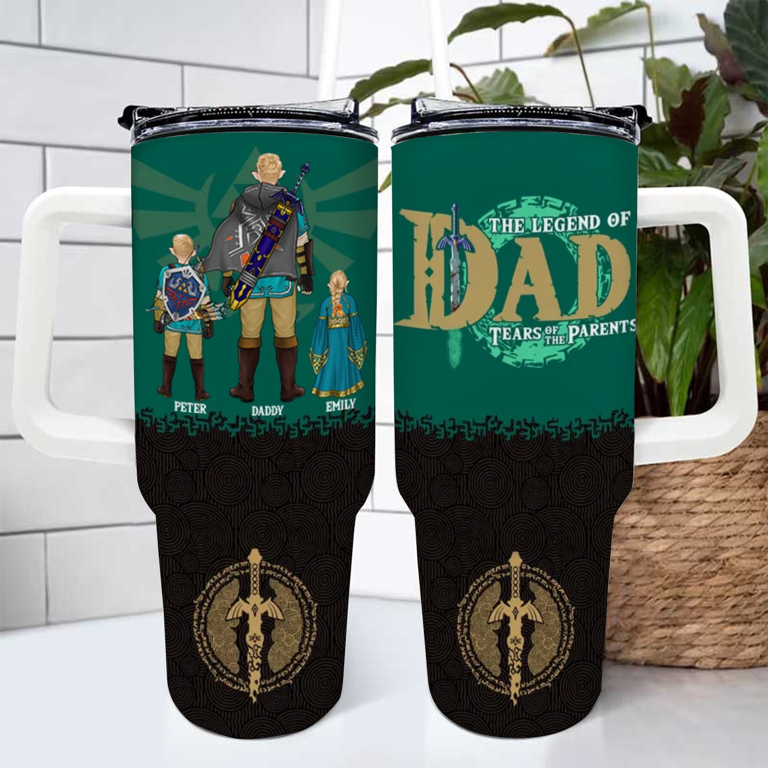Personalized Zelda Legend of Dad 40oz Tumbler for Father's Day Gift Tumbler GradoCreations