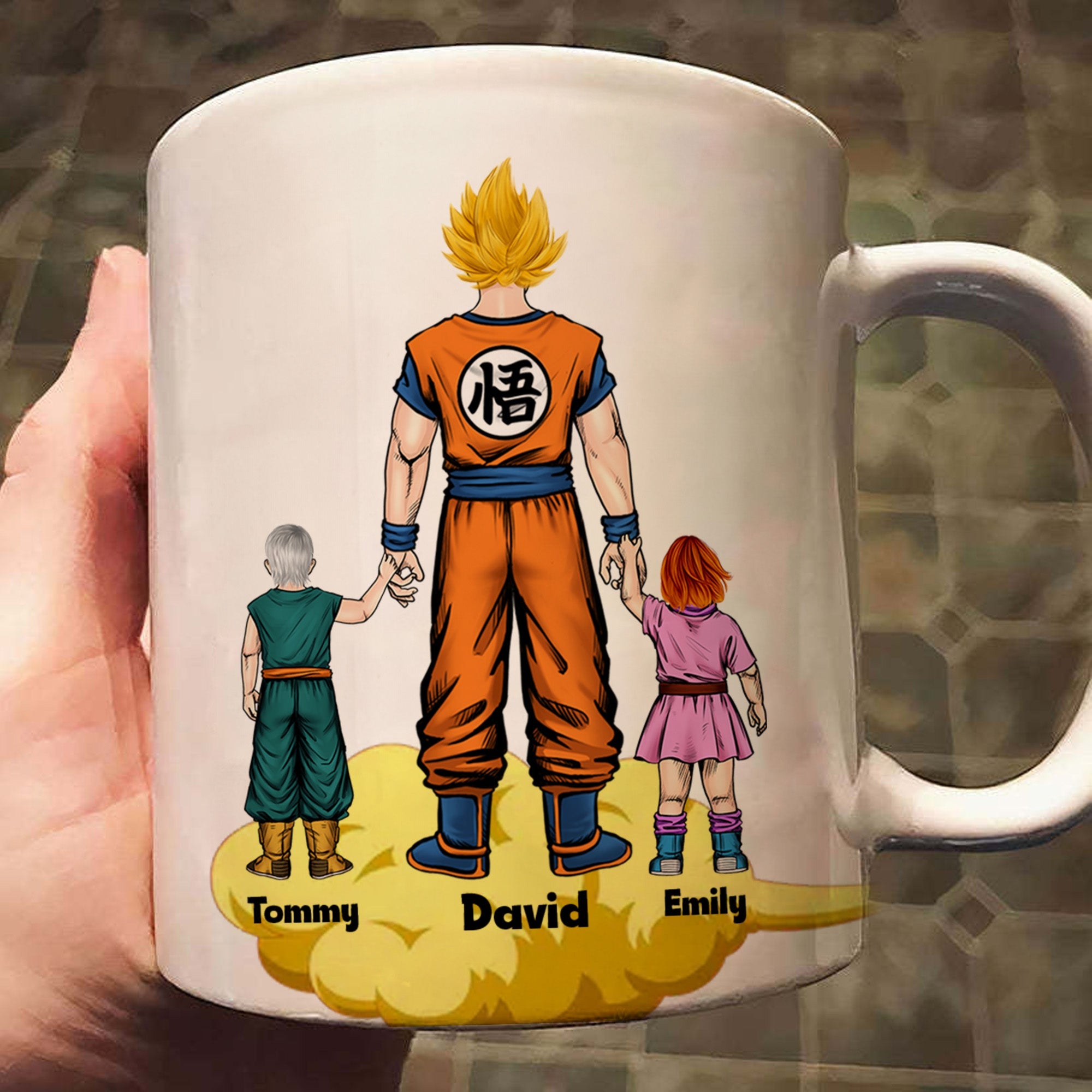 Personalized Ceramic Mug Super Saiyan Gift for Dad Mug GradoCreations