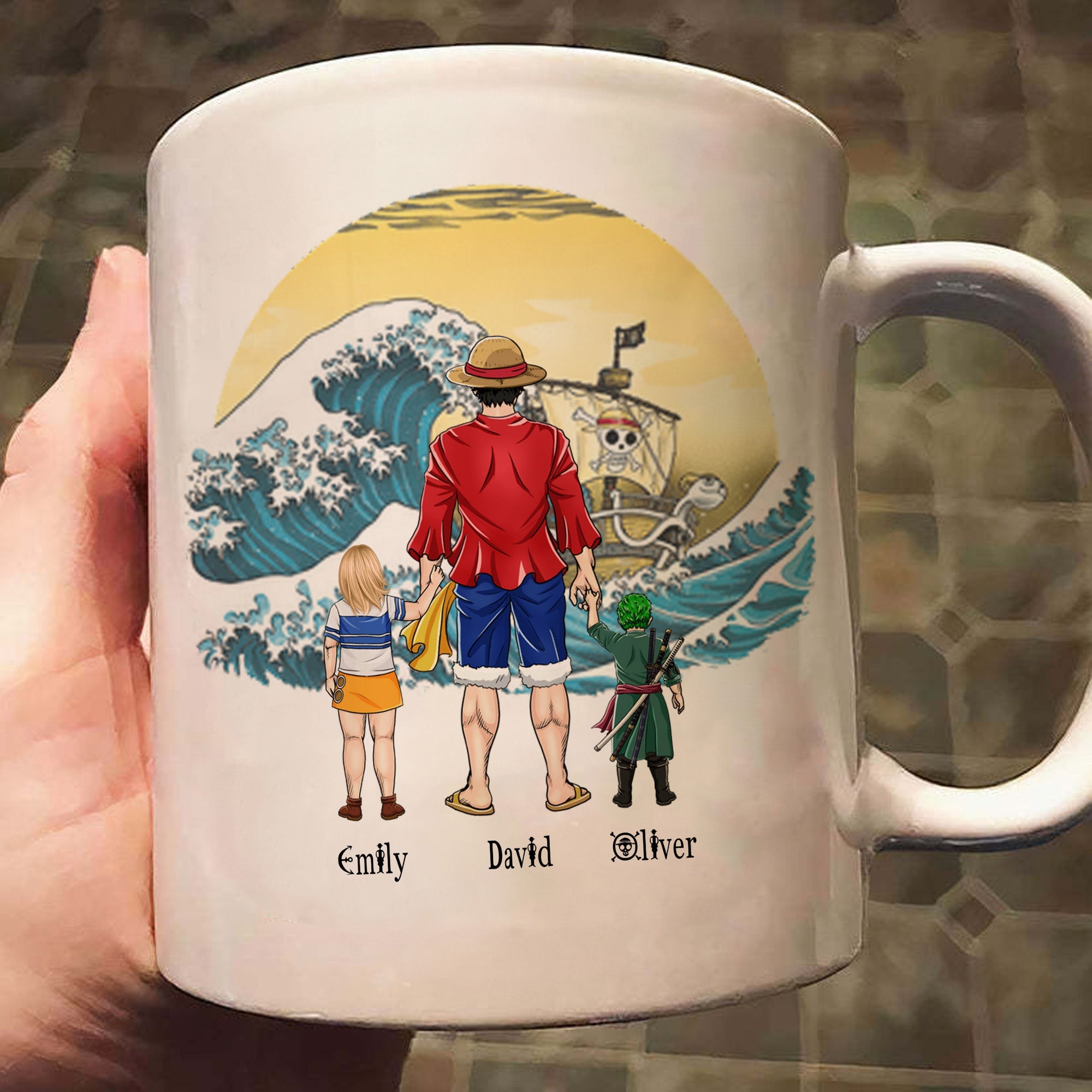 Personalized Ceramic Mug for Dad Always My Captain Gift Mug GradoCreations