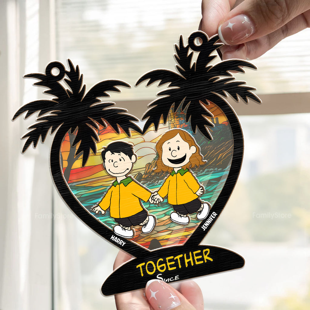 Personalized Together Since Peanut Suncatcher Gift for Couples