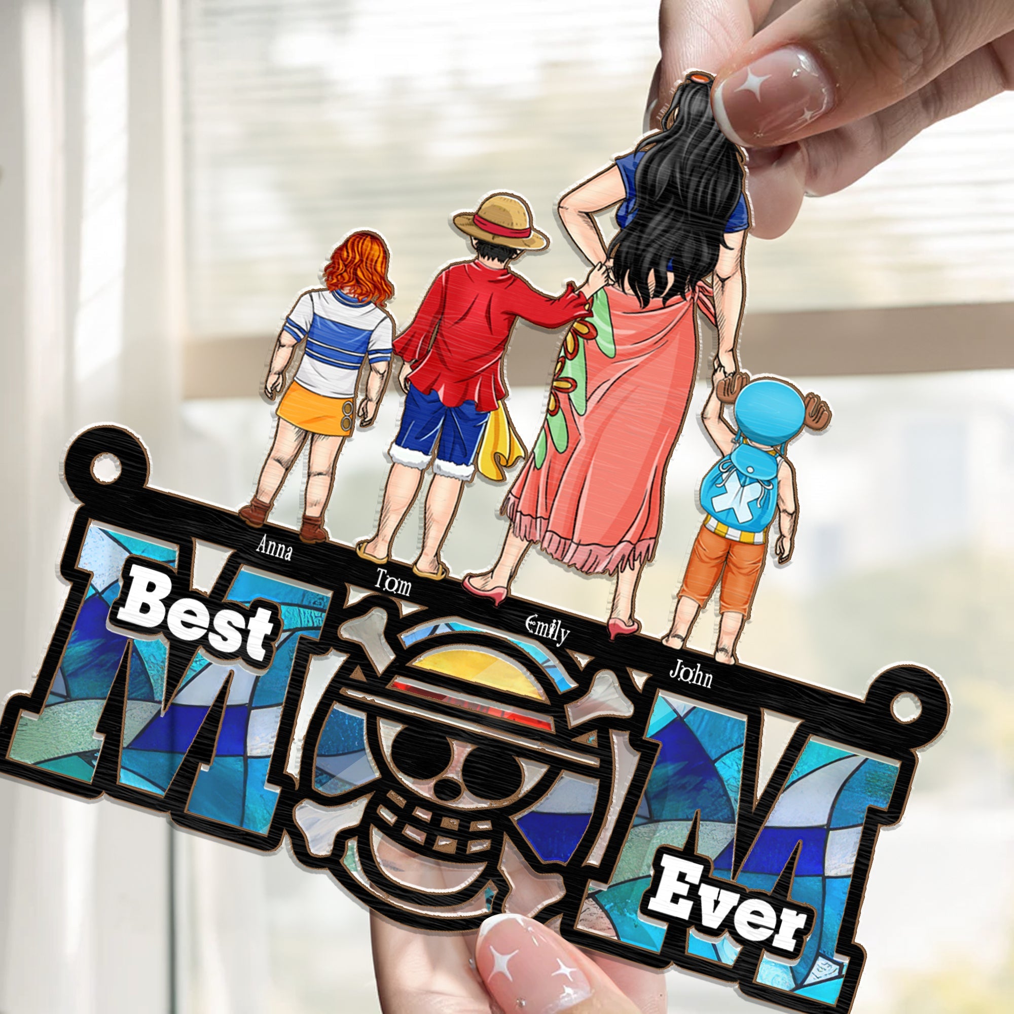 Personalized Pirate Mom Suncatcher Ornament Unique Gift