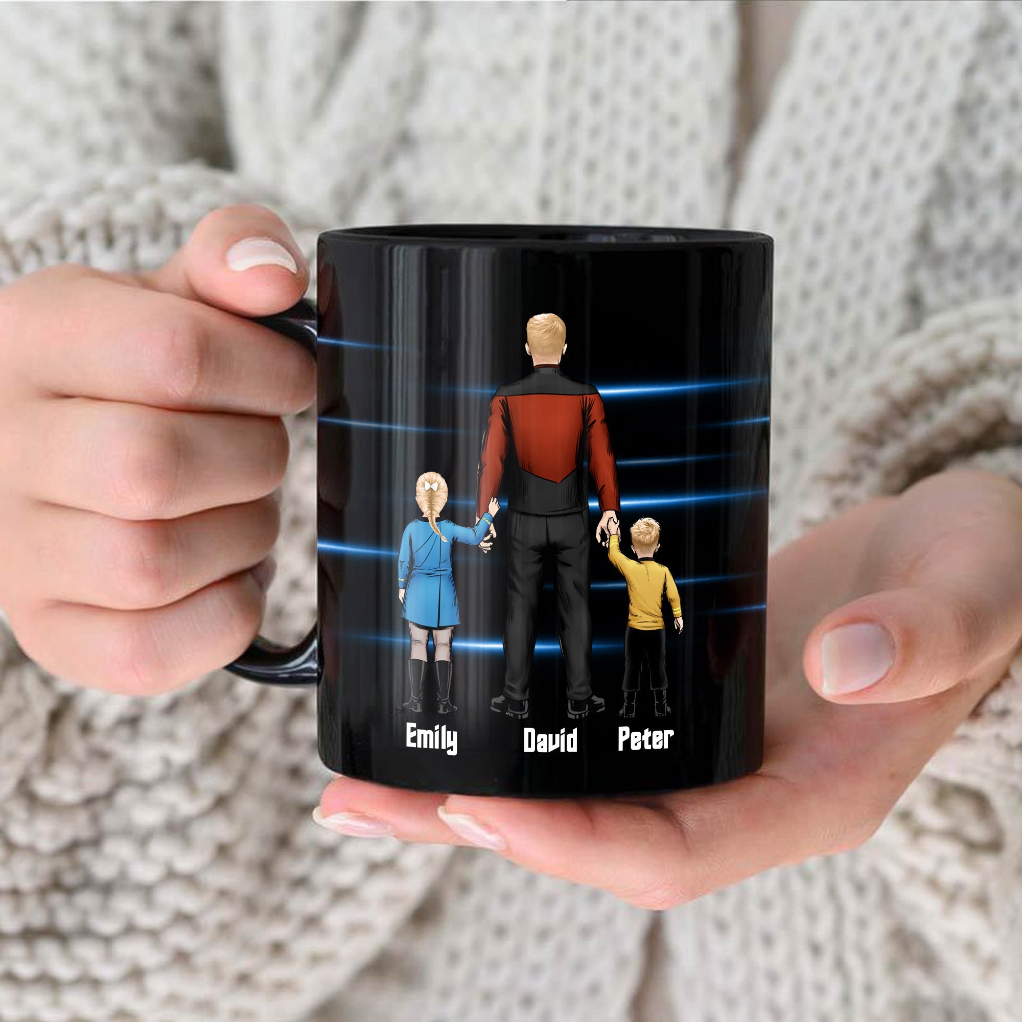 Personalized Black Mug World's Greatest Dad Gift for Him
