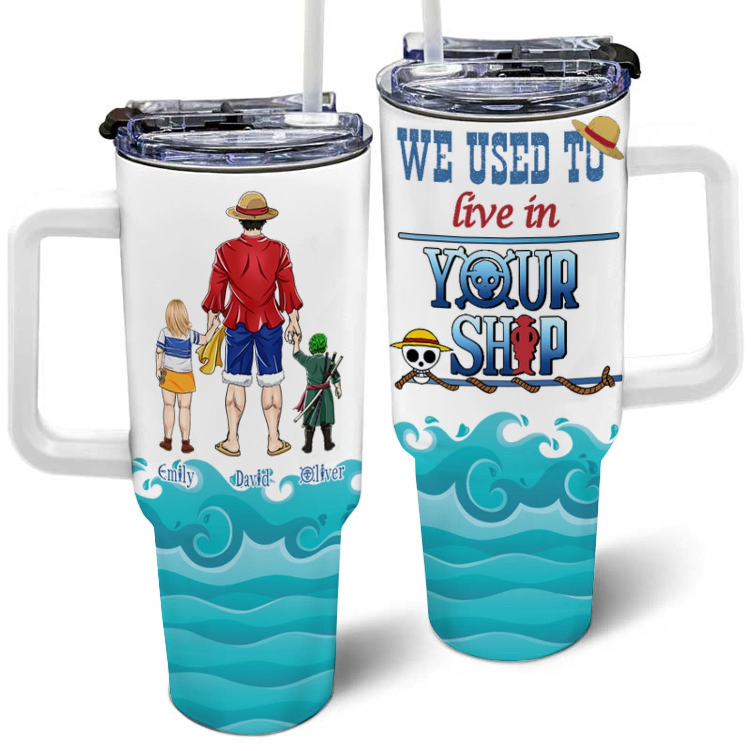 Personalized Pirate Adventure 40oz Tumbler Gift for Dad | Father's Day Tumbler GradoCreations