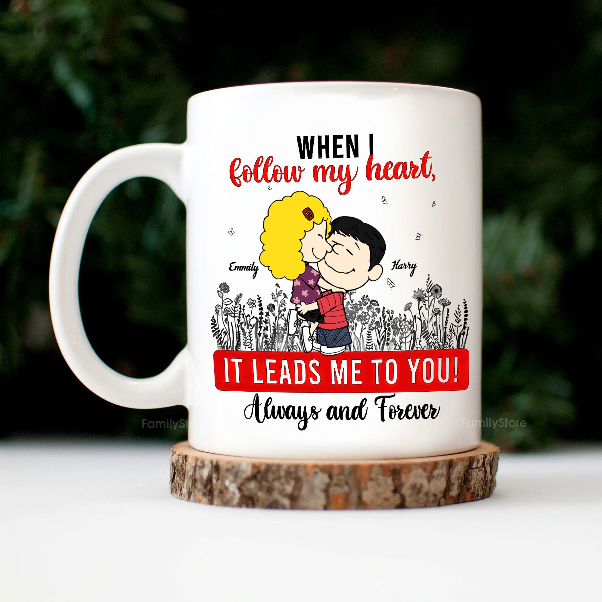 Personalized Couple Coffee Mug Always and Forever Gift