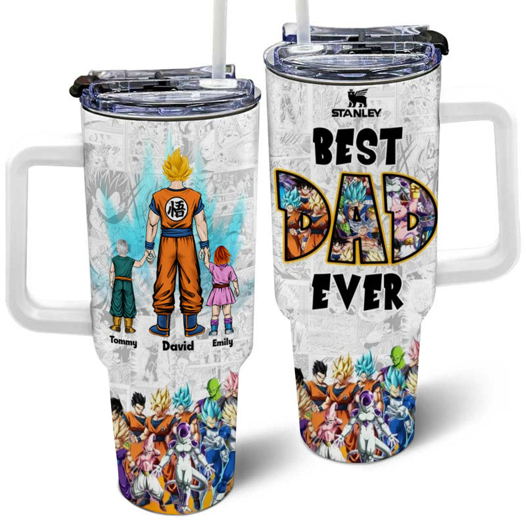 Personalized 40oz Tumbler Cup Best Dad Ever Gift for Father's Day Tumbler GradoCreations