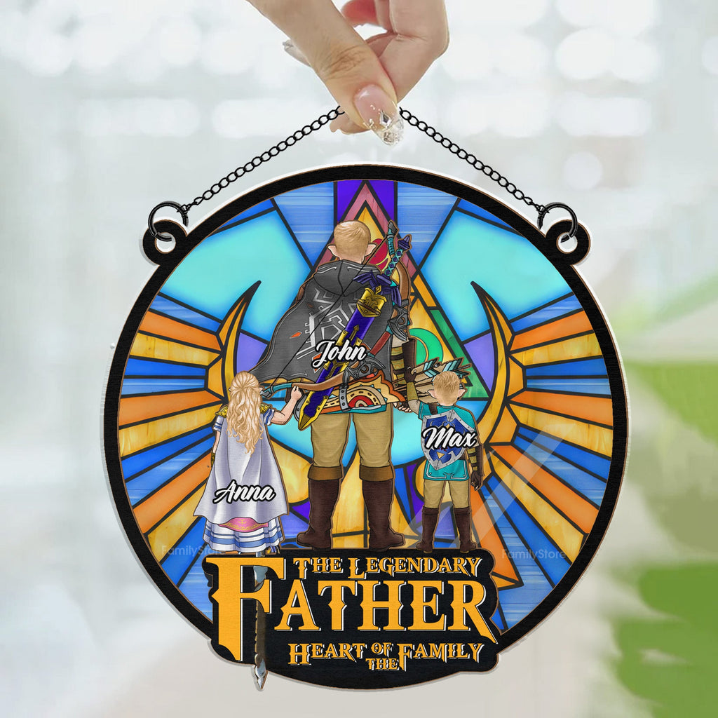 Personalized Window Hanging Suncatcher Ornament Gift for Dad