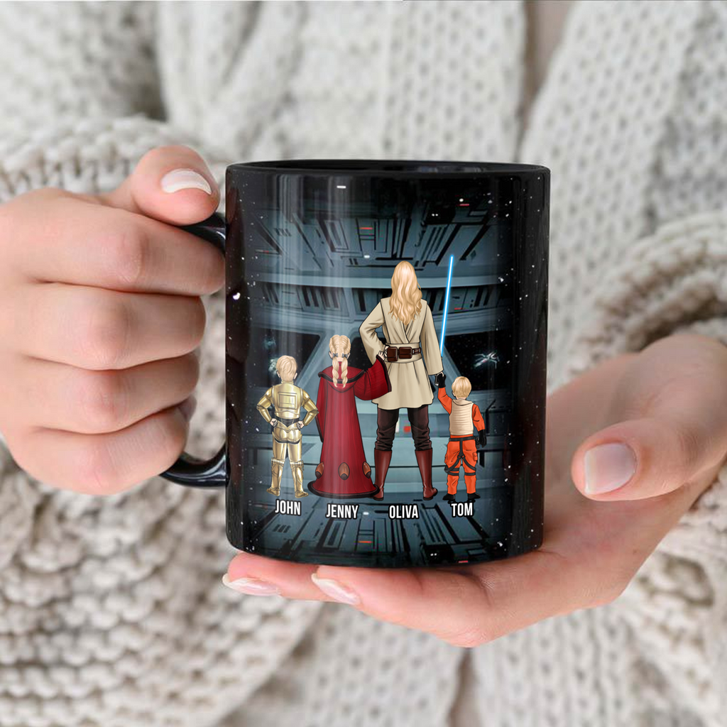 Personalized Black Mug The Force Is Strong With This Mom Gift for Mom