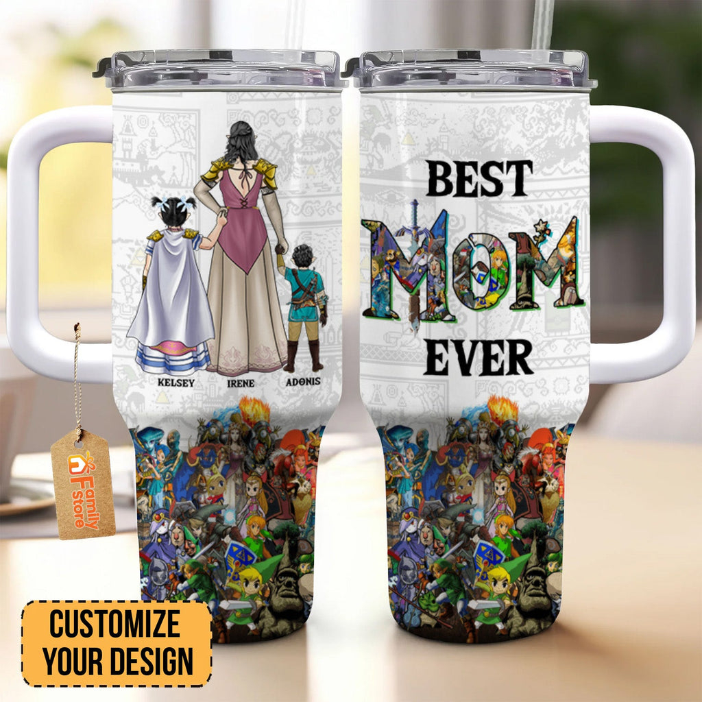 Personalized 40oz Tumbler Best Mom Ever Gift Idea | Drinkware