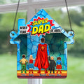 Personalized Super Dad Suncatcher Window Hanging Gift