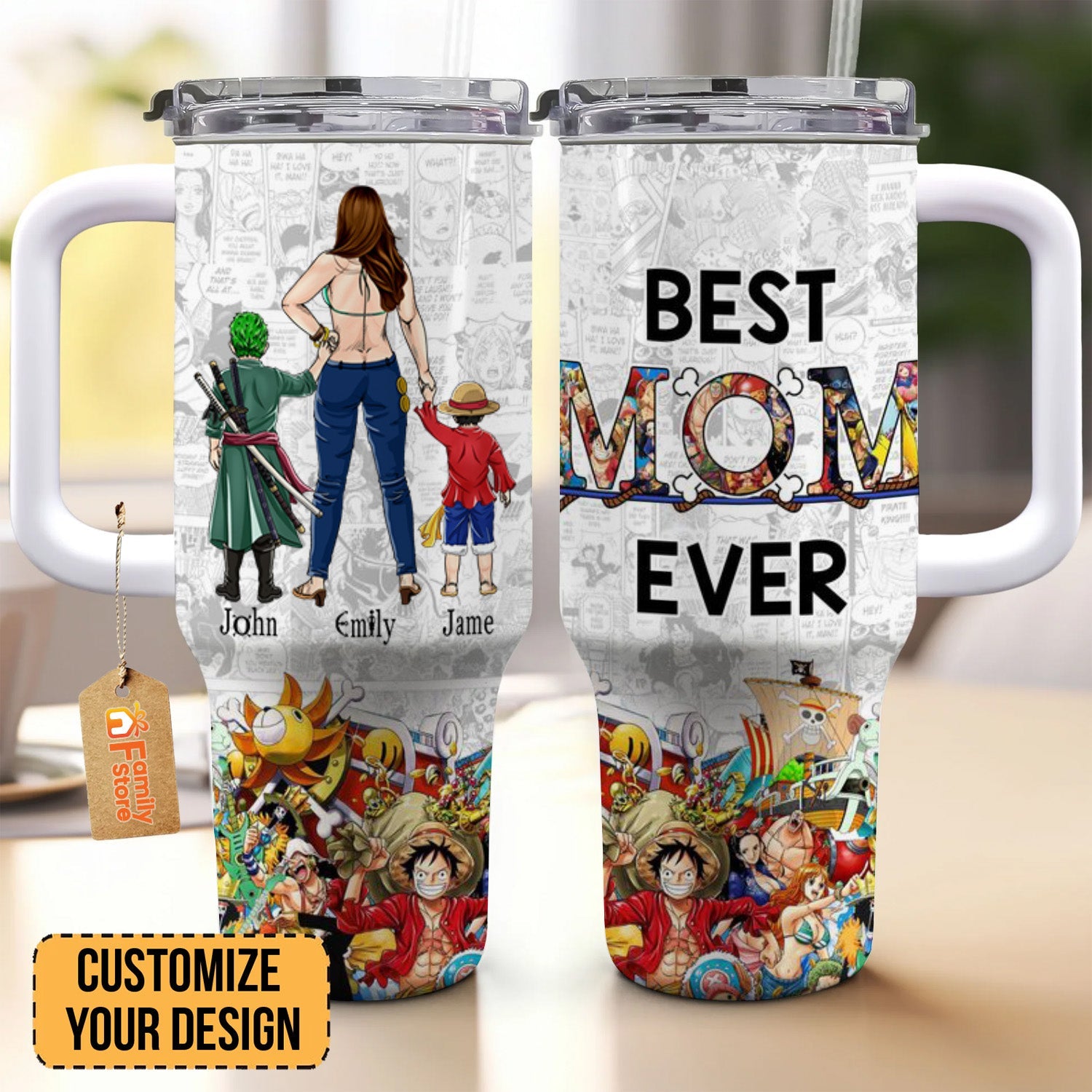 Personalized Pirate Adventure 40oz Tumbler for Mom - Best Gift Ever