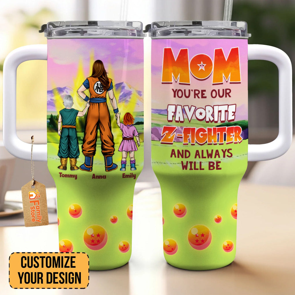Personalized 40oz Tumbler Cup for Mom Custom Z-Fighter Gift