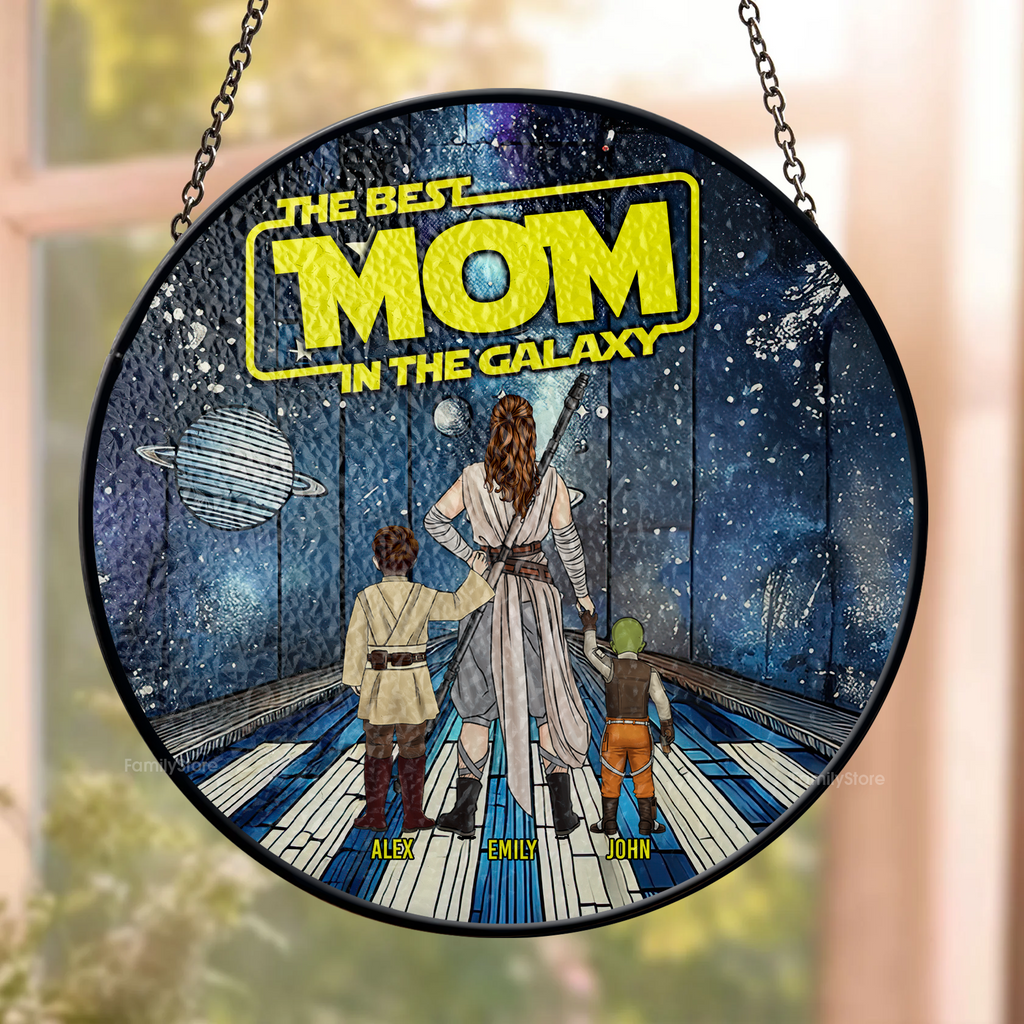 Personalized Stained Glass Suncatcher Best Mom Gift for Mother's Day