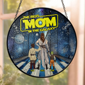 Personalized Stained Glass Suncatcher Best Mom Gift for Mother's Day