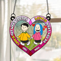 Personalized Love Is What You Do Suncatcher Gift for Couple
