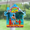 Personalized Super Mom Suncatcher Window Hanging Gift for Mom