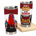 Personalized Super Dad Tumbler Gift with Family Design