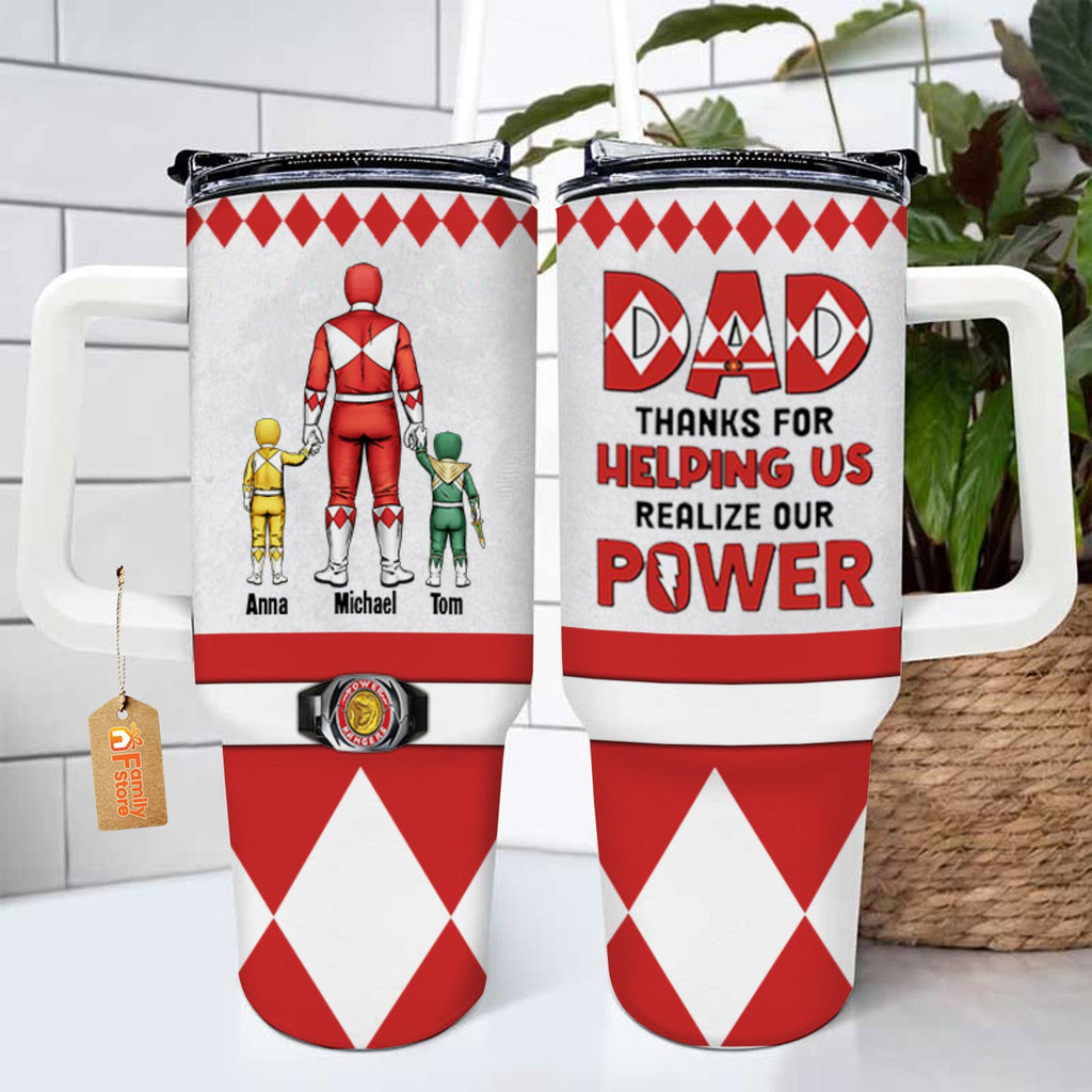 Personalized Power Ranger Tumbler Cup Gift for Dad | 40oz