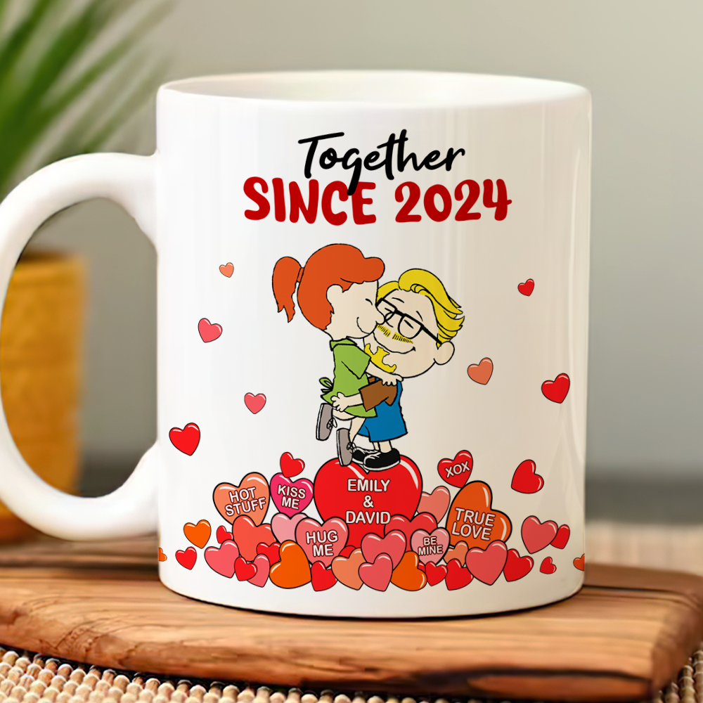 Personalized Couple Coffee Mug Together Since 2021 Custom Gift