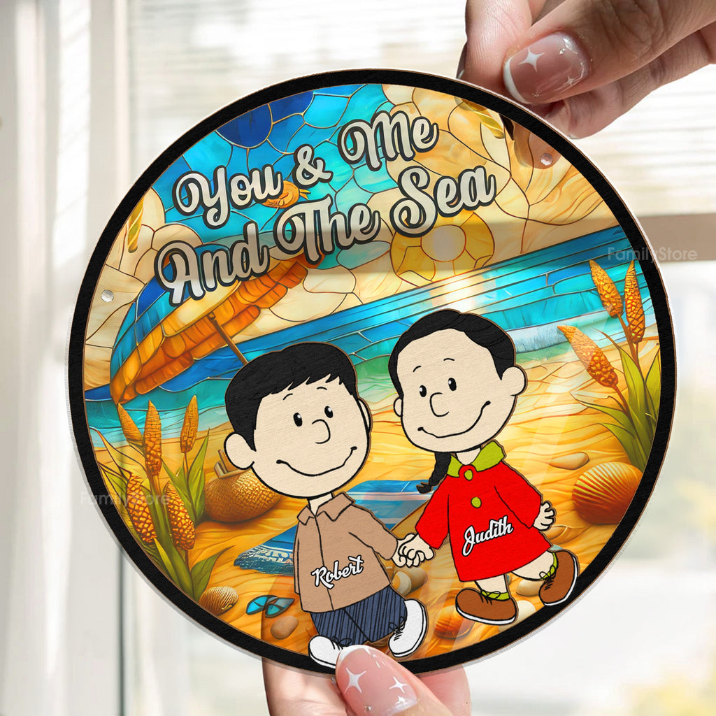 Personalized Couple Suncatcher Ornament Custom Names Gift