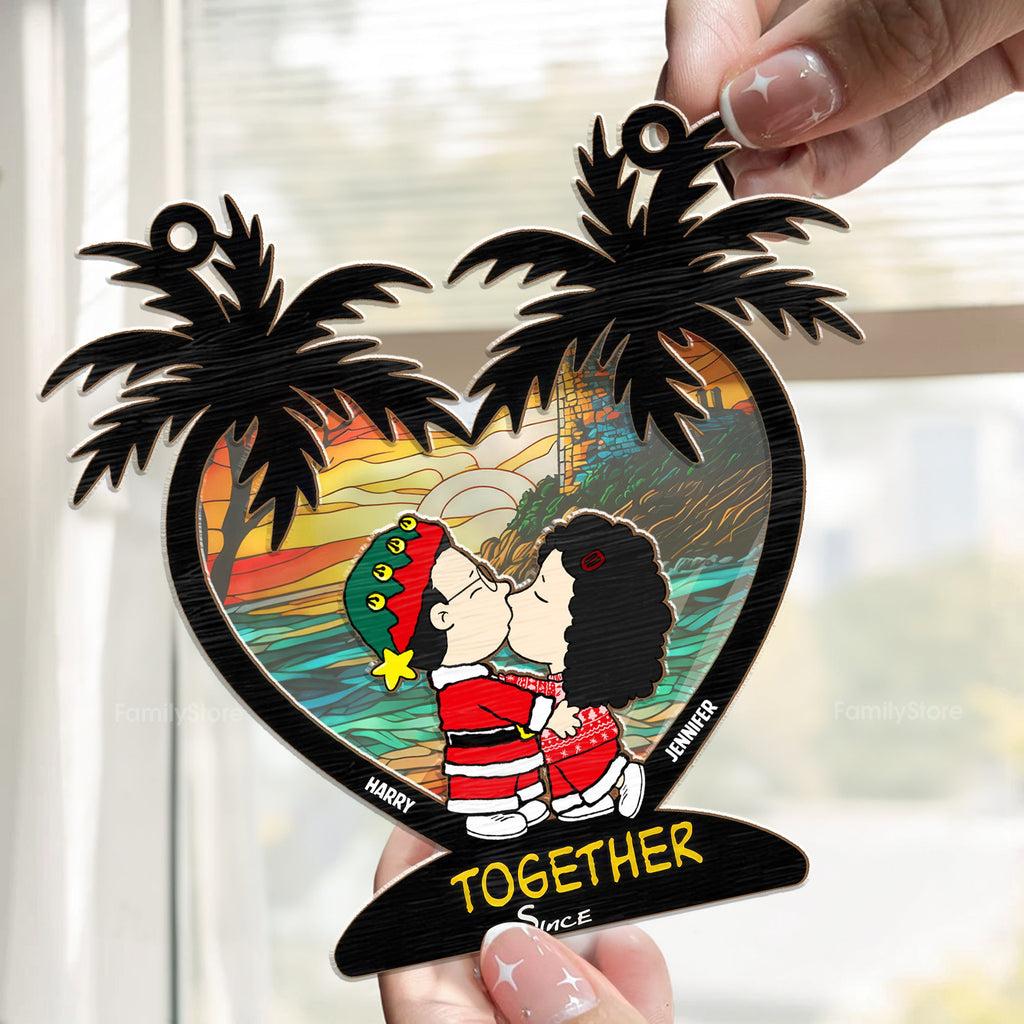 Personalized Together Since Window Hanging Suncatcher Gift for Couples, Home Decor