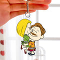 Personalized Peanut Couple Acrylic Keychain Custom Names Gift for Couple