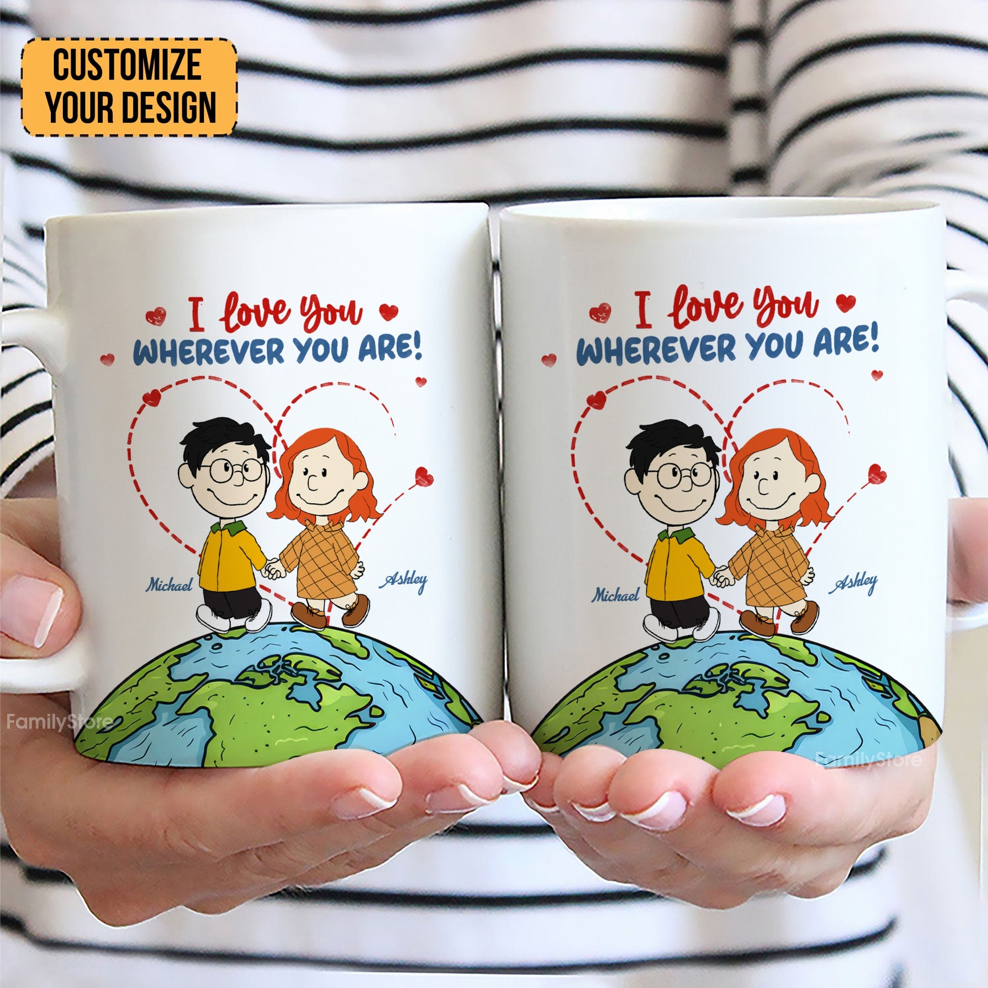 Personalized I Love You Coffee Mug for Couple Gift