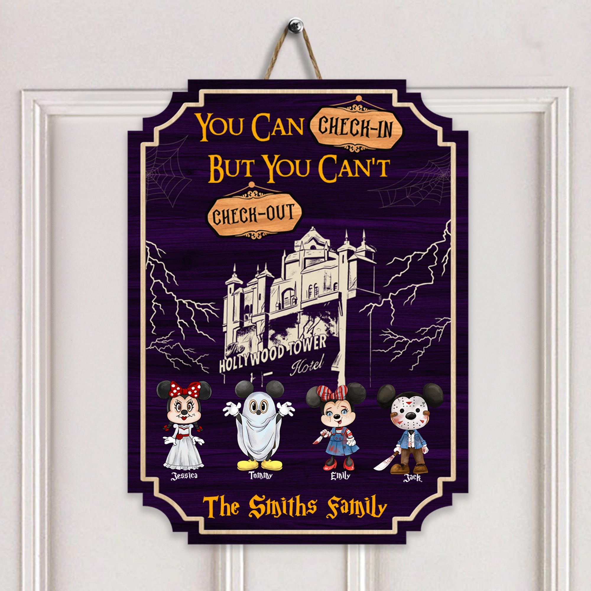 Personalized Shaped Wood Sign You Can Check-In Check-Out Gift