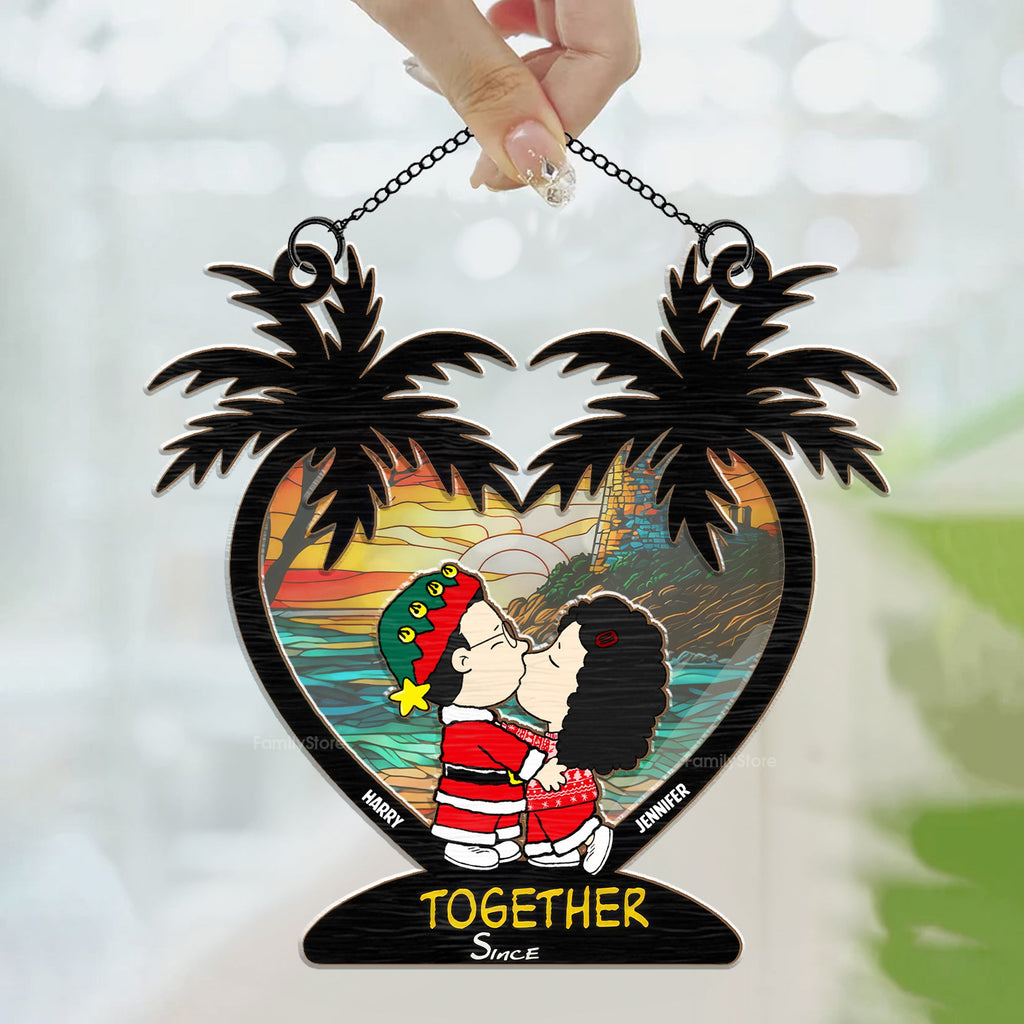 Personalized Together Since Window Hanging Suncatcher Gift for Couples, Home Decor