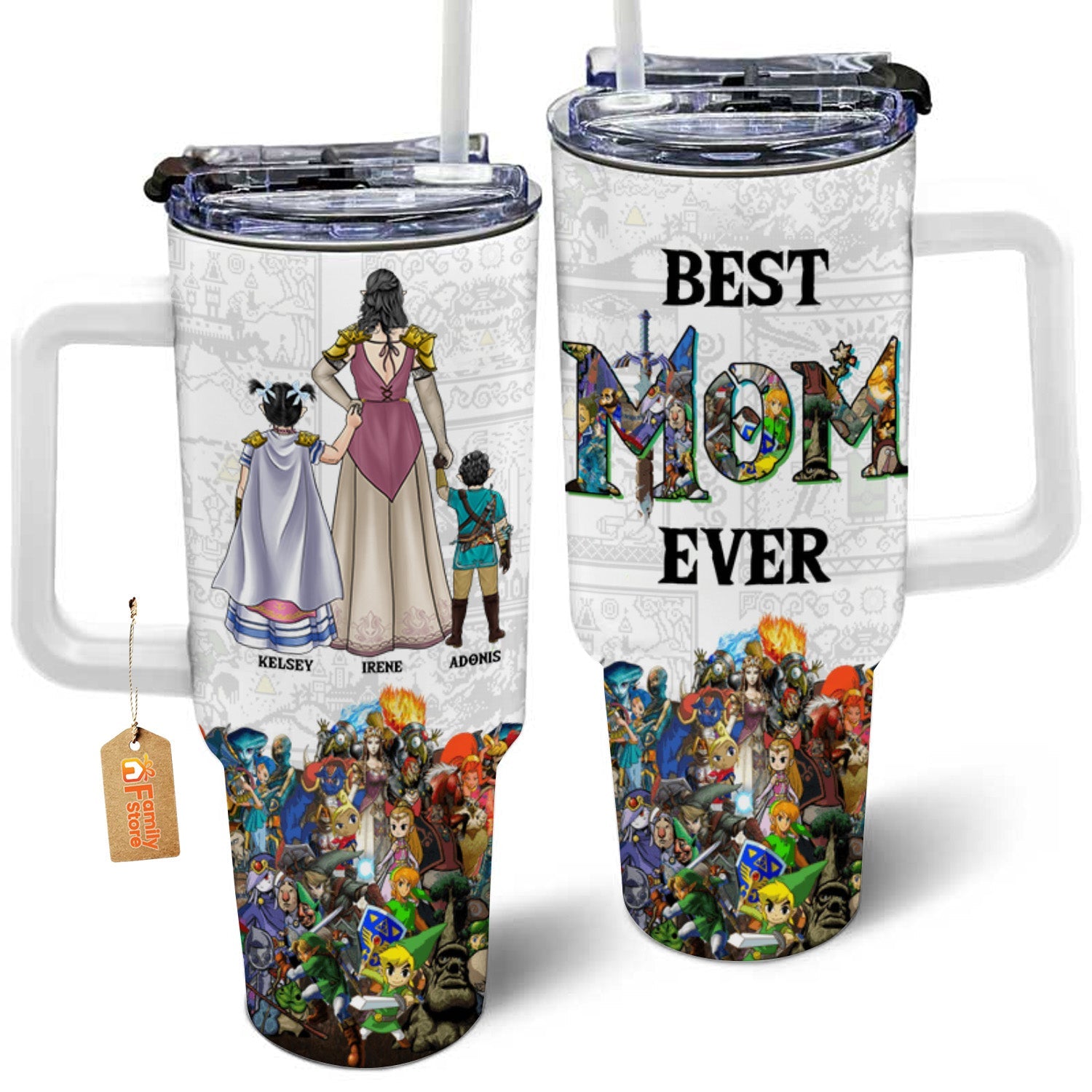 Personalized 40oz Tumbler Best Mom Ever Gift Idea | Drinkware