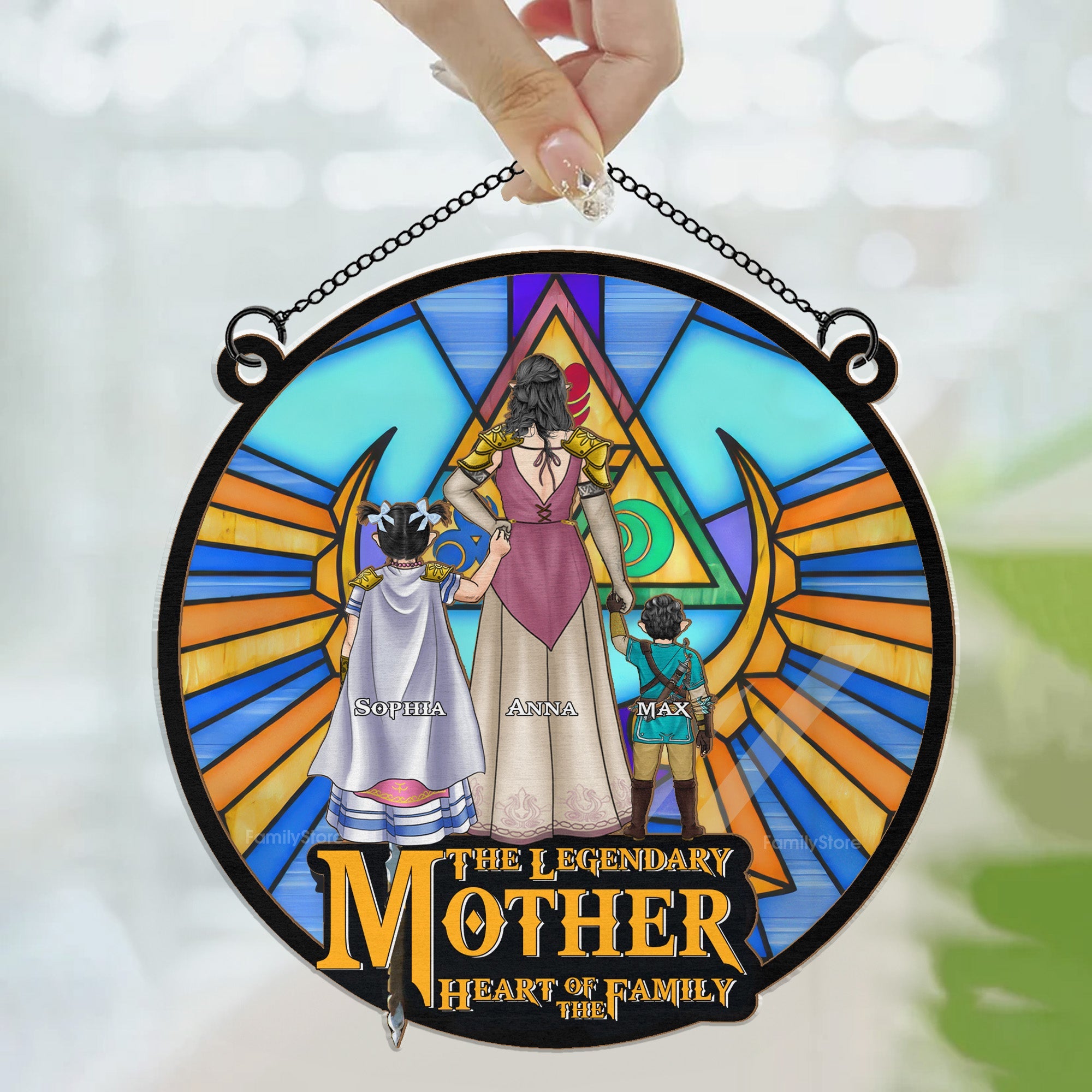 Personalized Window Hanging Suncatcher Ornament for Mom | Unique Gift Idea