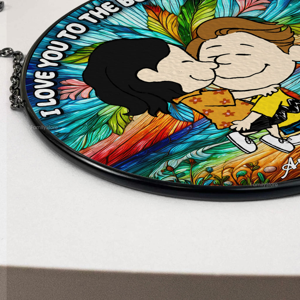 Personalized Stained Glass Suncatcher Love Gift for Couple