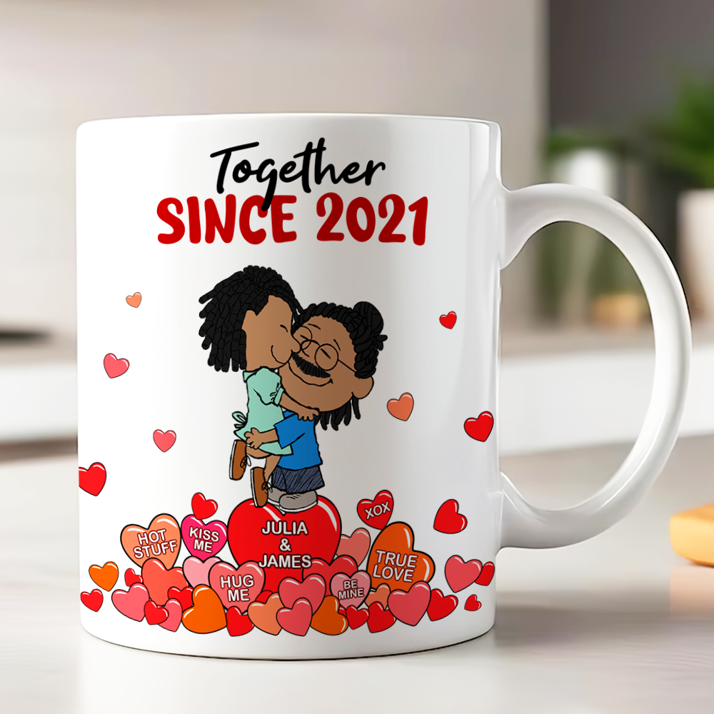 Personalized Couple Coffee Mug Together Since 2021 Custom Gift