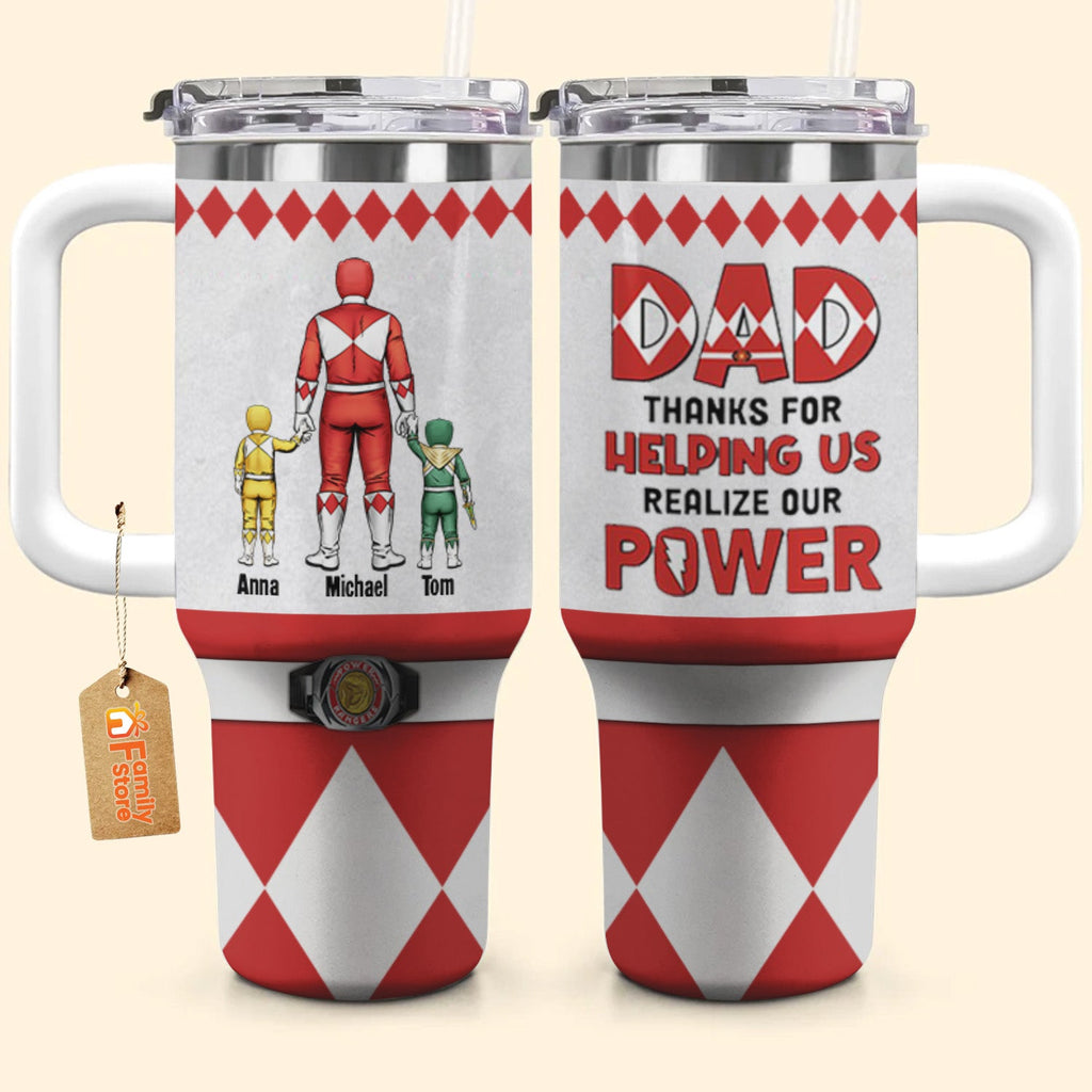 Personalized Power Ranger Tumbler Cup Gift for Dad | 40oz