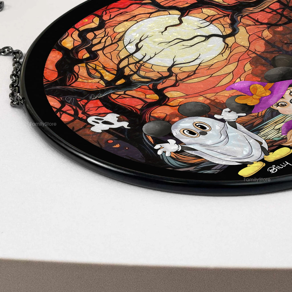 Personalized Halloween Stained Glass Suncatcher Family Gift